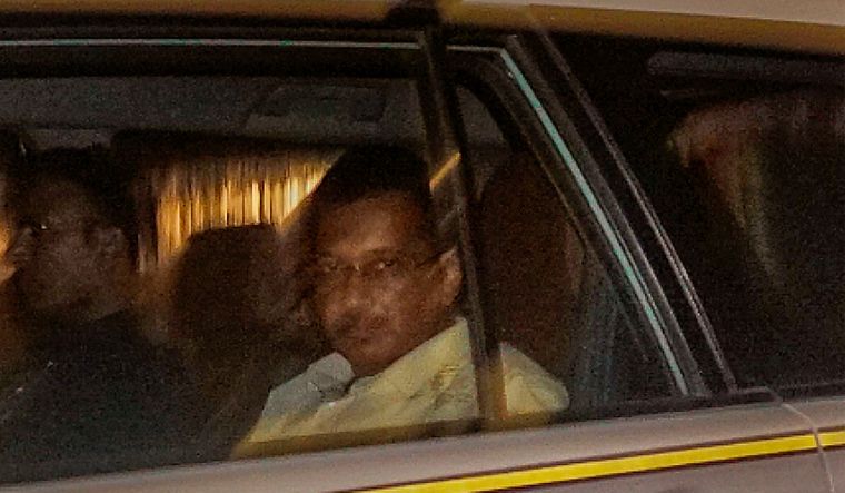 Delhi Chief Minister Arvind Kejriwal being taken away from his residence after he was arrested by the Enforcement Directorate on March 21, 2024